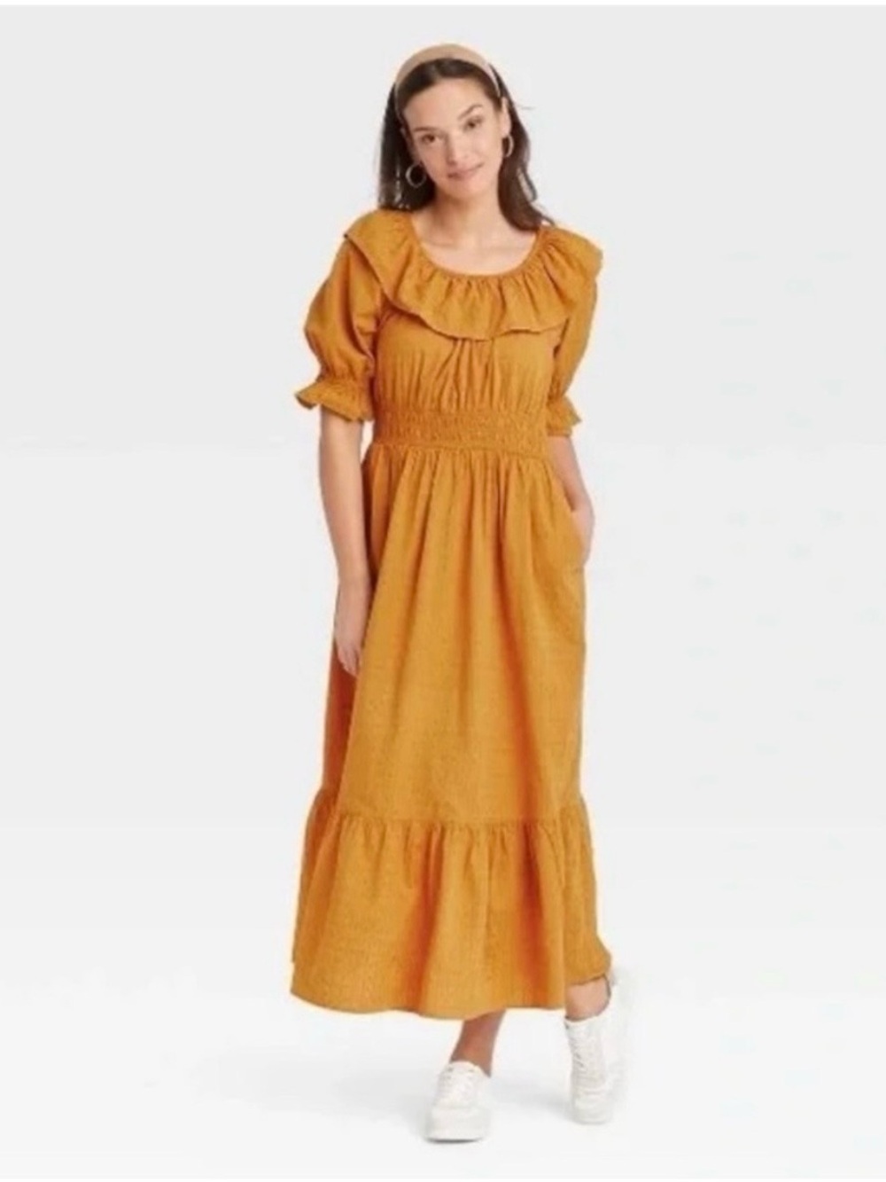 Puff-Sleeve 100% cotton Cottagecore Dress